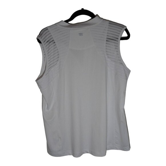 Tail Womens Sleeveless White Half Zip Golf Top Shirt White Outdoor Summer Sports - Picture 5 of 5